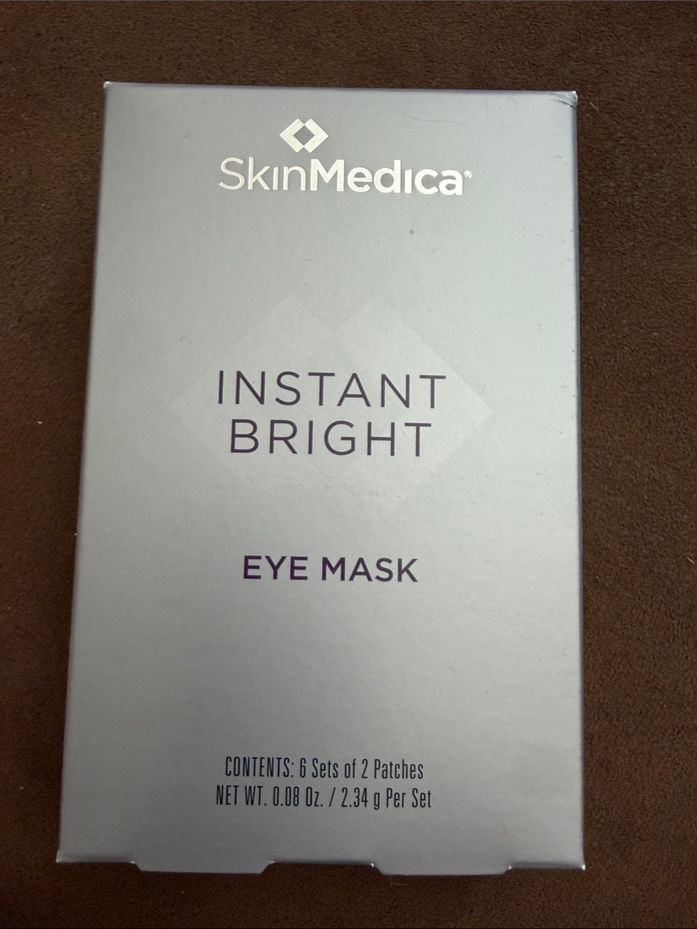 SkinMedica Instant Bright Eye Mask - Silver. 6 sets of 2 patches New/Sealed Box